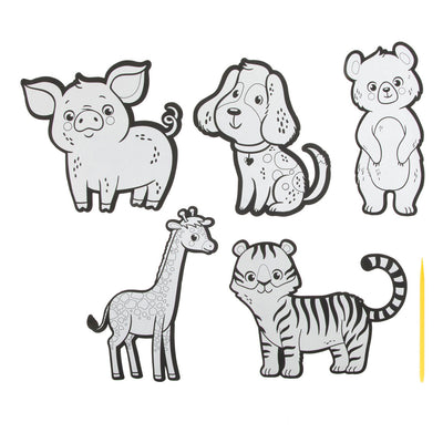 Kreative Handwerksgruppe Kraskunst Sticker Dieren, 6dlg.