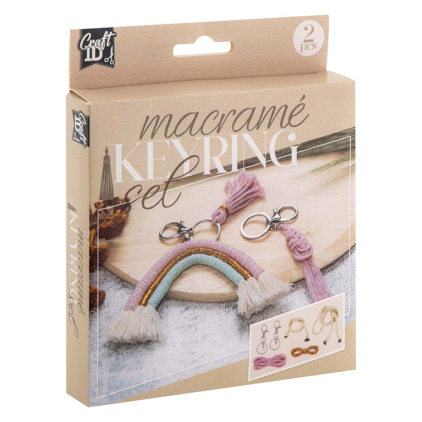 Kreative Handwerksgruppe Macrame Key Changer, 2 -Set von 2