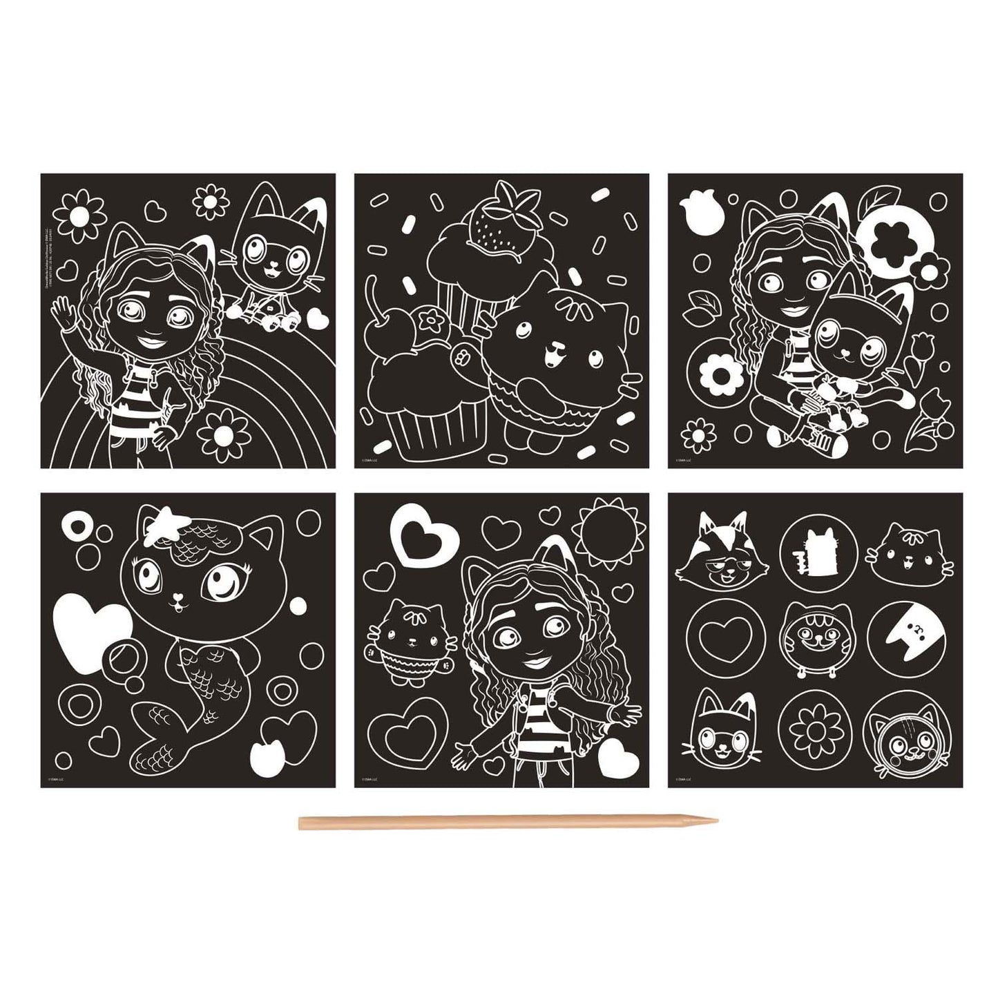 Creative Craft Group Scratch Cards Gabbys Poppenhuis -Set, 7dlg.