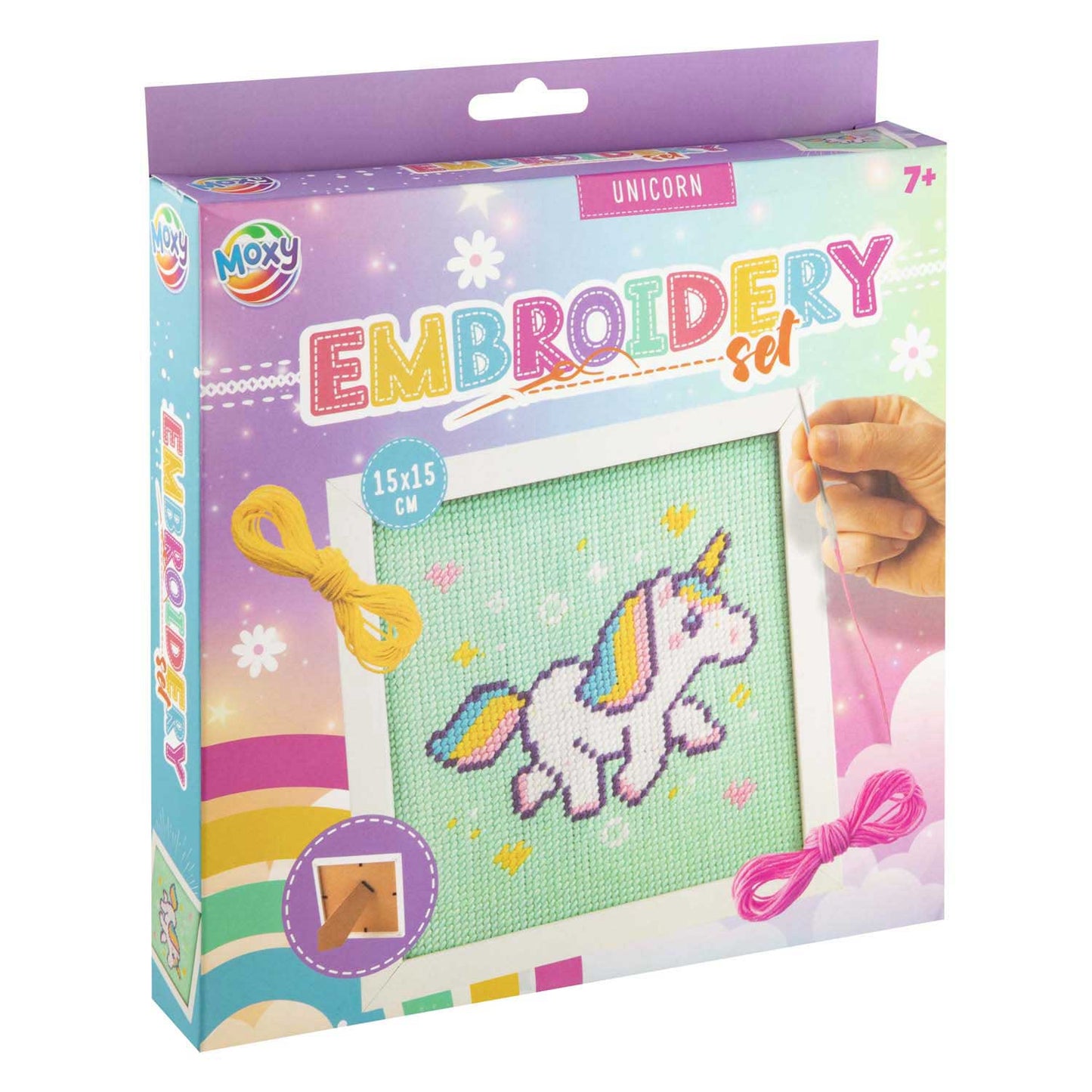 Moxy Stickset im Rahmen 15x15cm