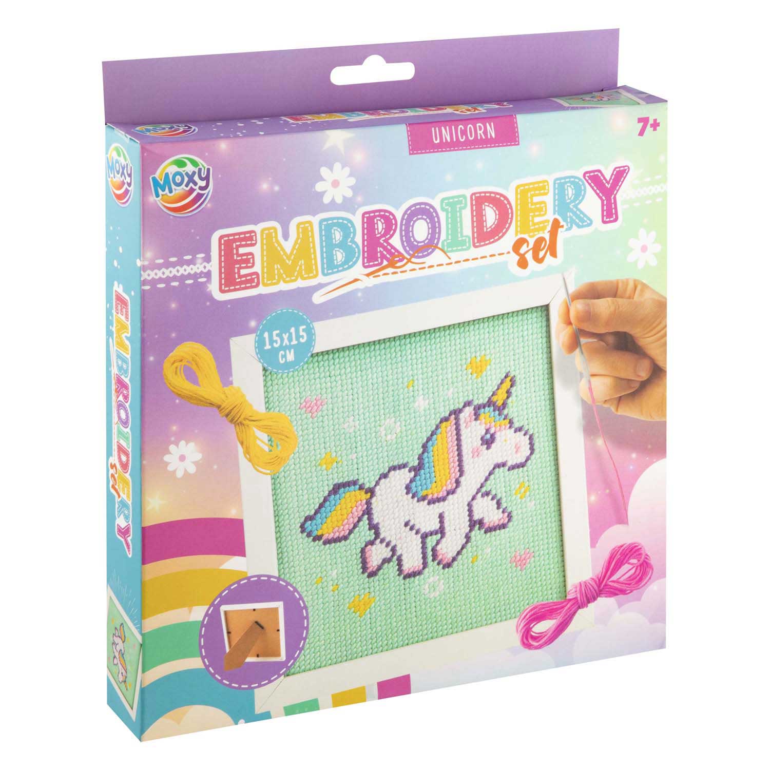 Moxy Stickset im Rahmen 15x15cm