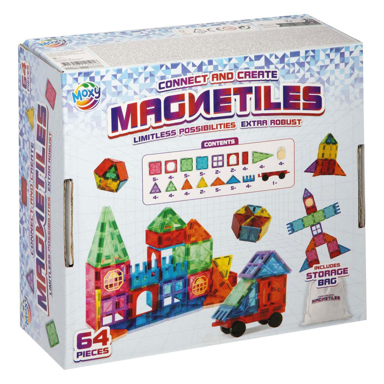 Kreative Craft Group Magnetic Building Fliesen mit Aufbewahrungstasche, 64dlg.