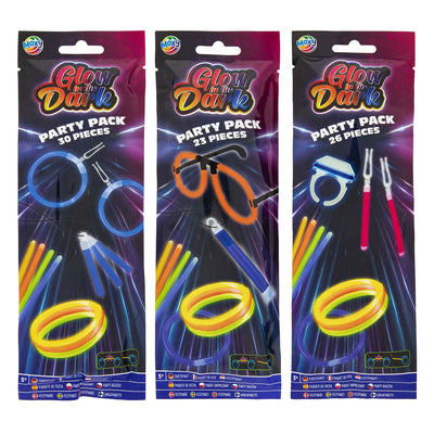 Kreative Bastelgruppe, Partypackung mit im Dunkeln leuchtenden Stäbchen, 30 Stück.