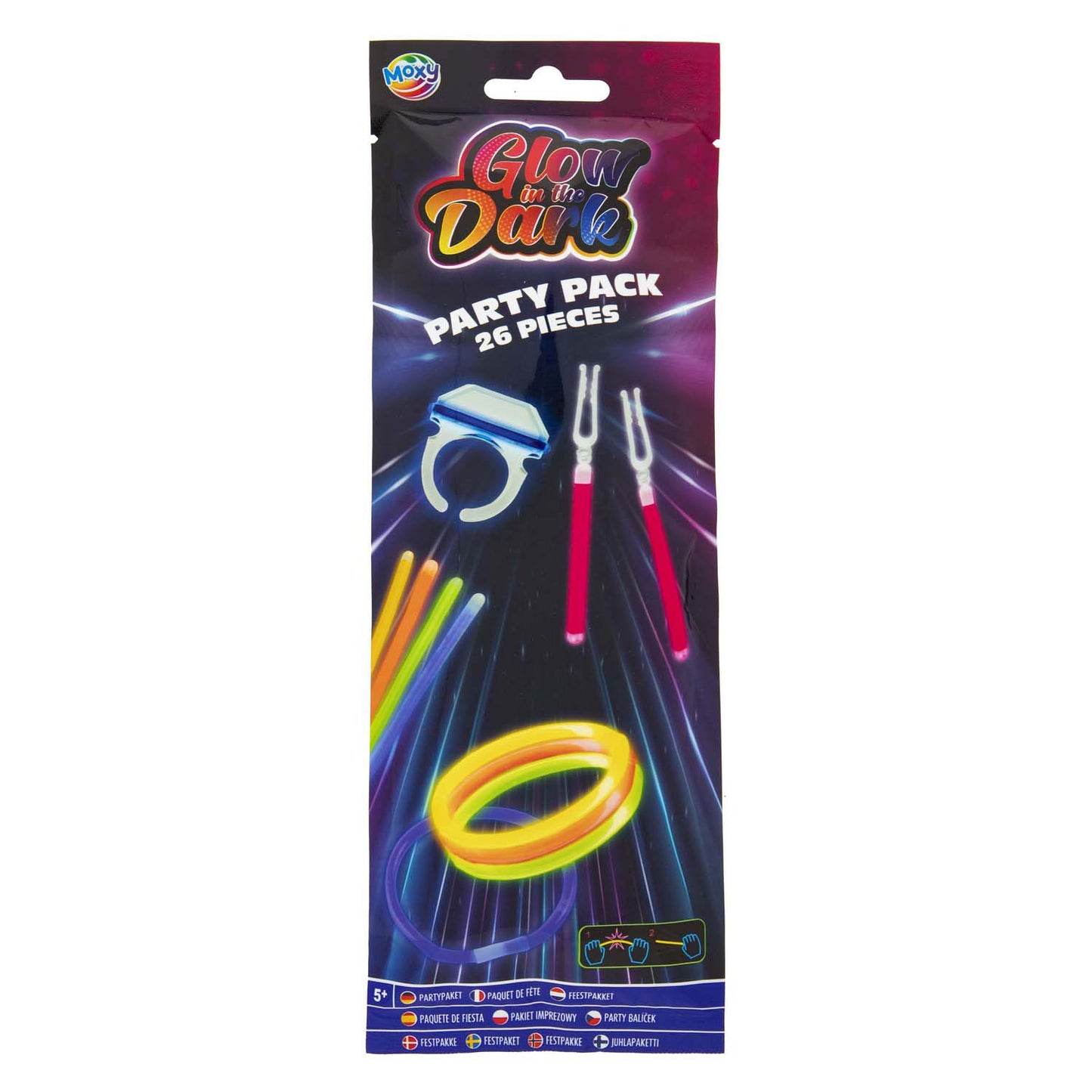 Creative Craft Group Glow in the Dark Sticks Party Pack, 30dlg.