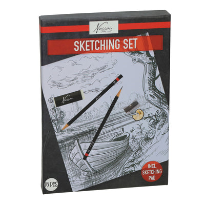 Creative Craft Group Zeichnung Block mit Bleistiften und Bleistift schärfer, 15dlg