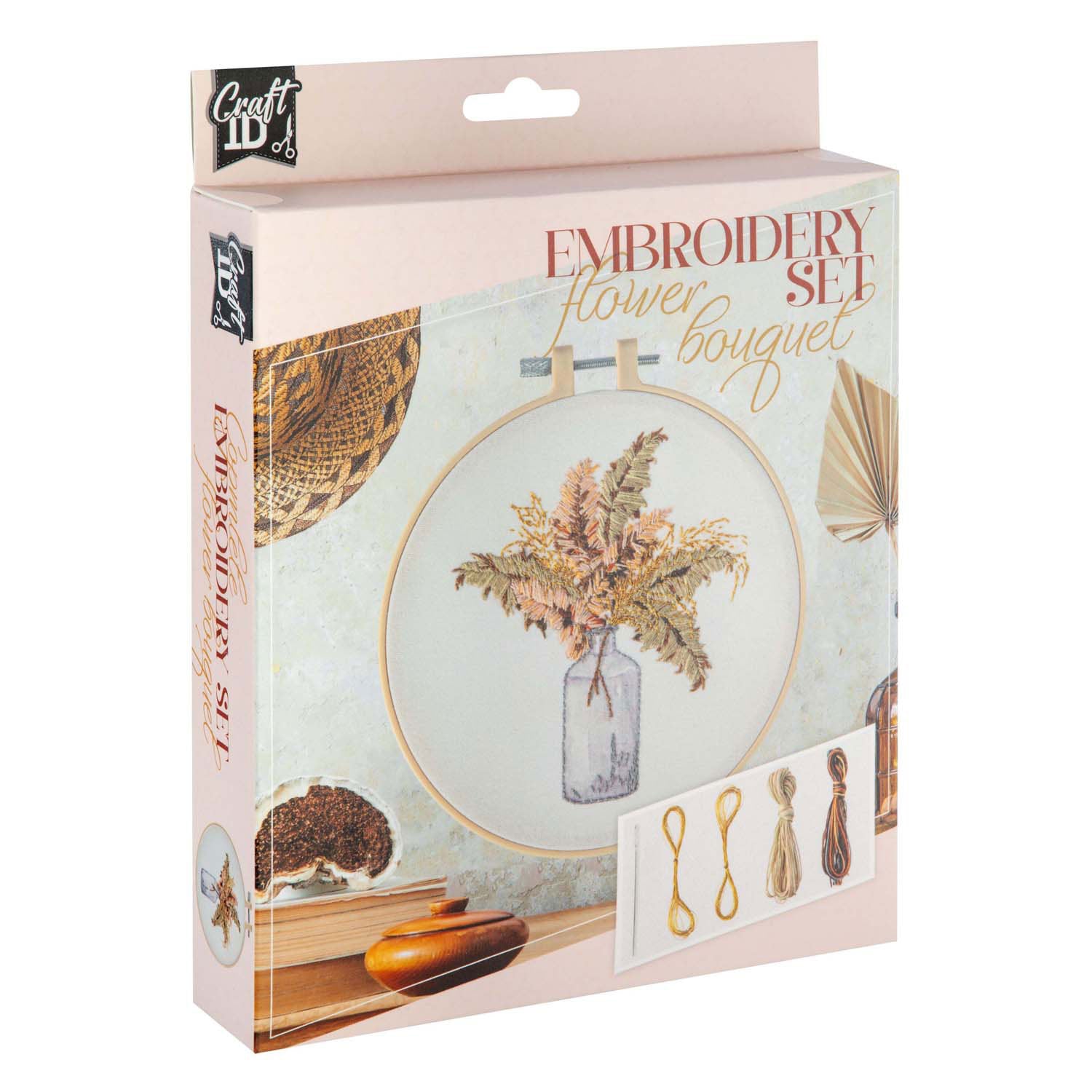 Kreative Handwerksgruppe Stickerei Set Vase mit Blumen