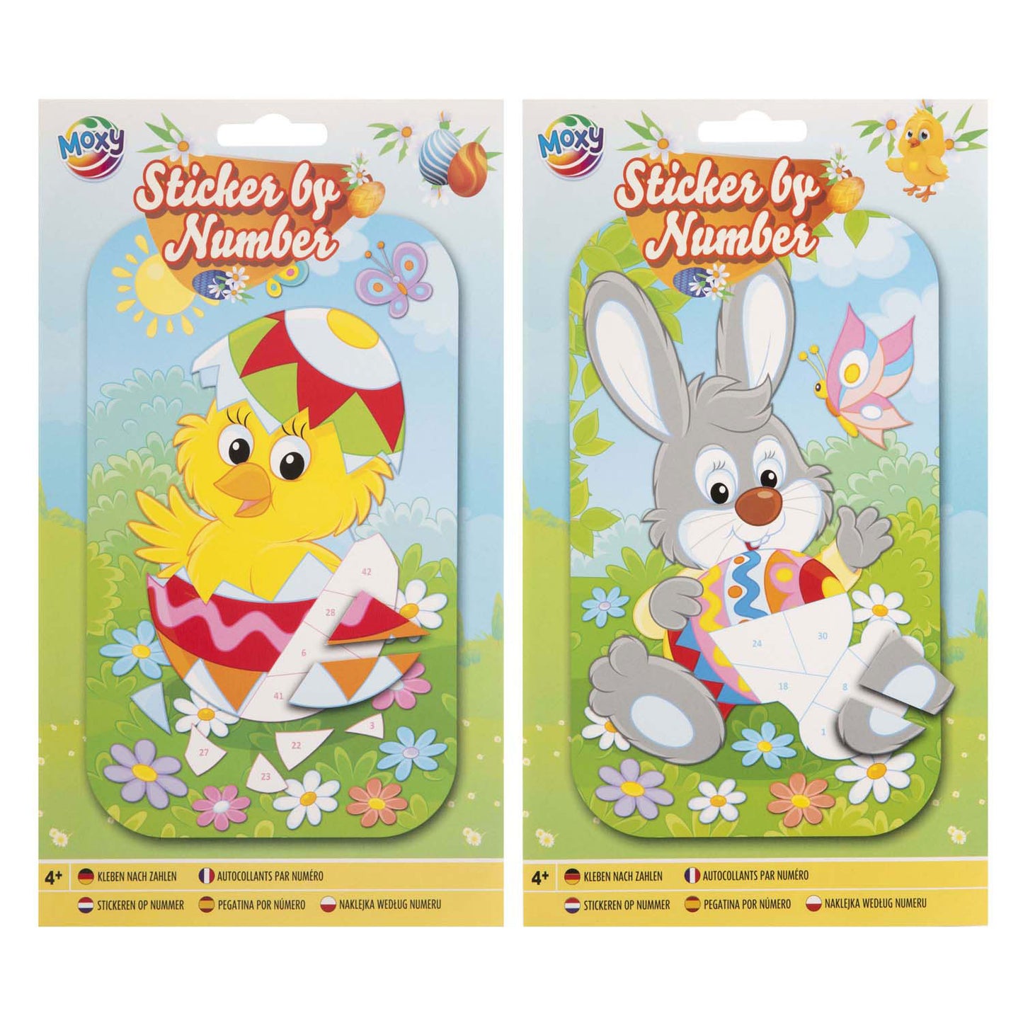 Kreative Handwerksgruppe, die an der Nummer Ostern haften