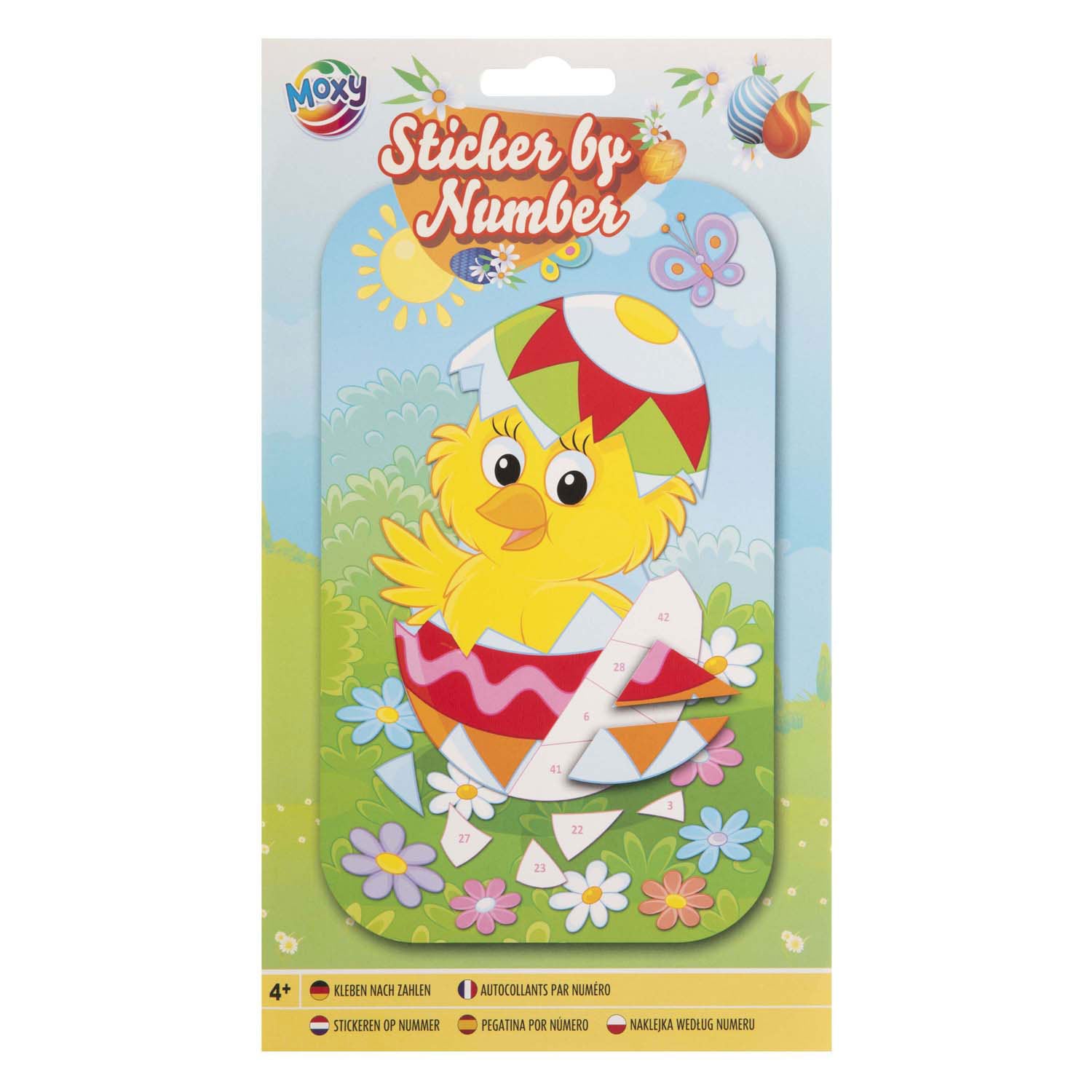 Kreative Handwerksgruppe, die an der Nummer Ostern haften