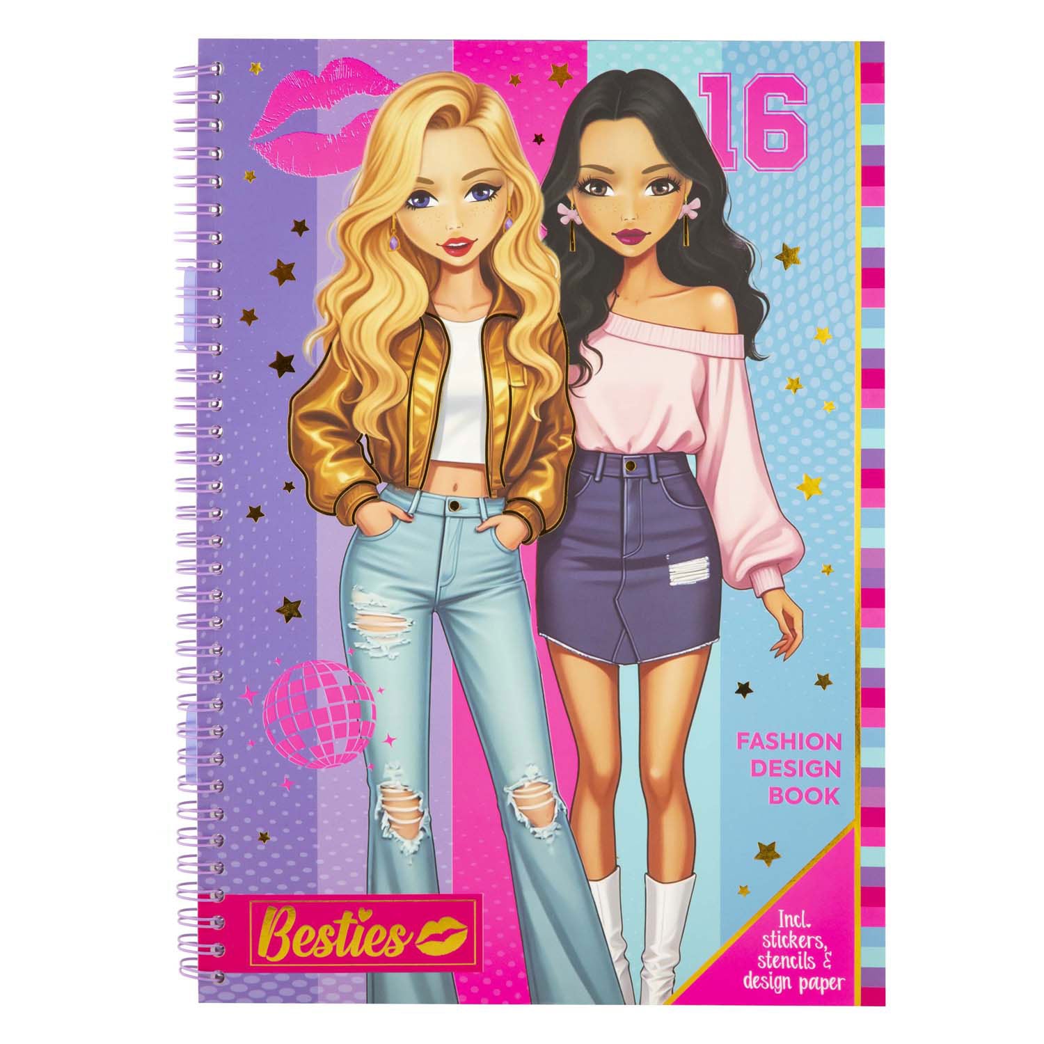 Creative Craft Group Besties Modedesignbuch A4 mit Zubehör