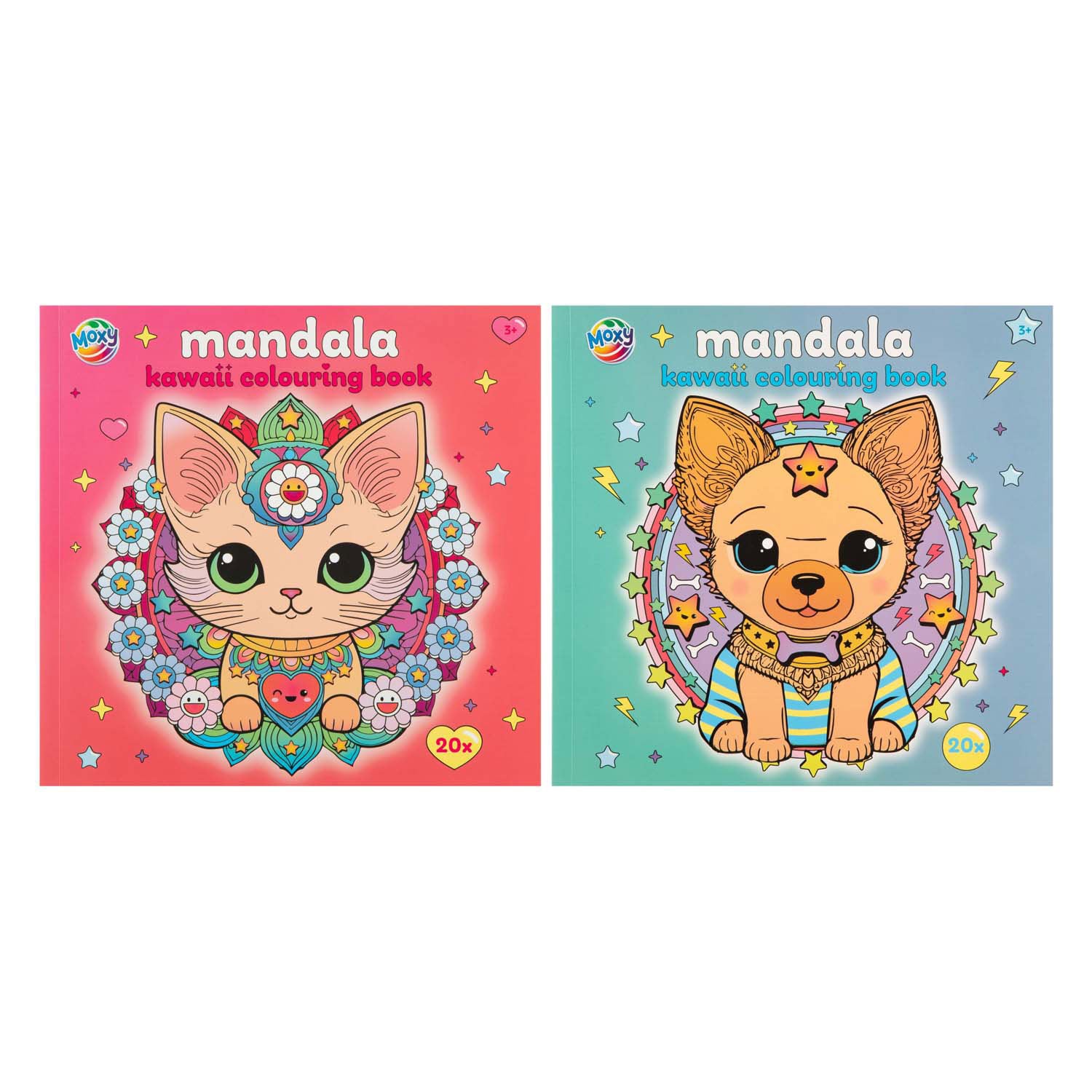 Kreatives Bastelgruppen-Mandala-Kawaii-Malbuch – 20 Blatt