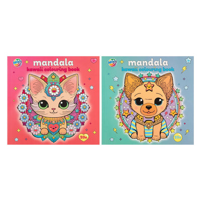 Kreatives Bastelgruppen-Mandala-Kawaii-Malbuch – 20 Blatt