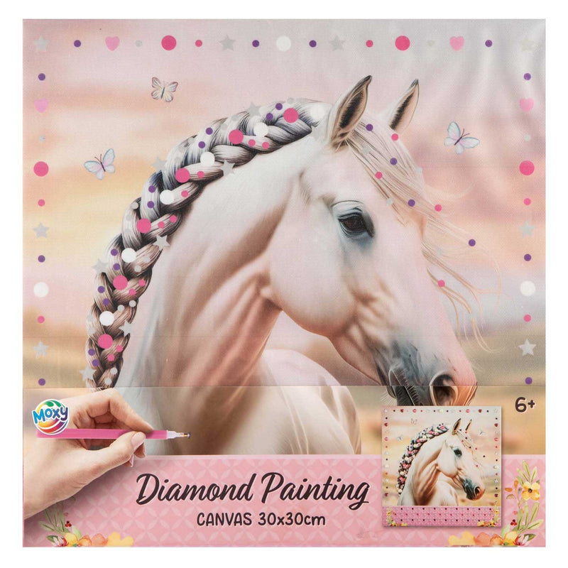 Moxy-Pferde-Diamantgemälde auf Leinwand, 30 x 30 cm