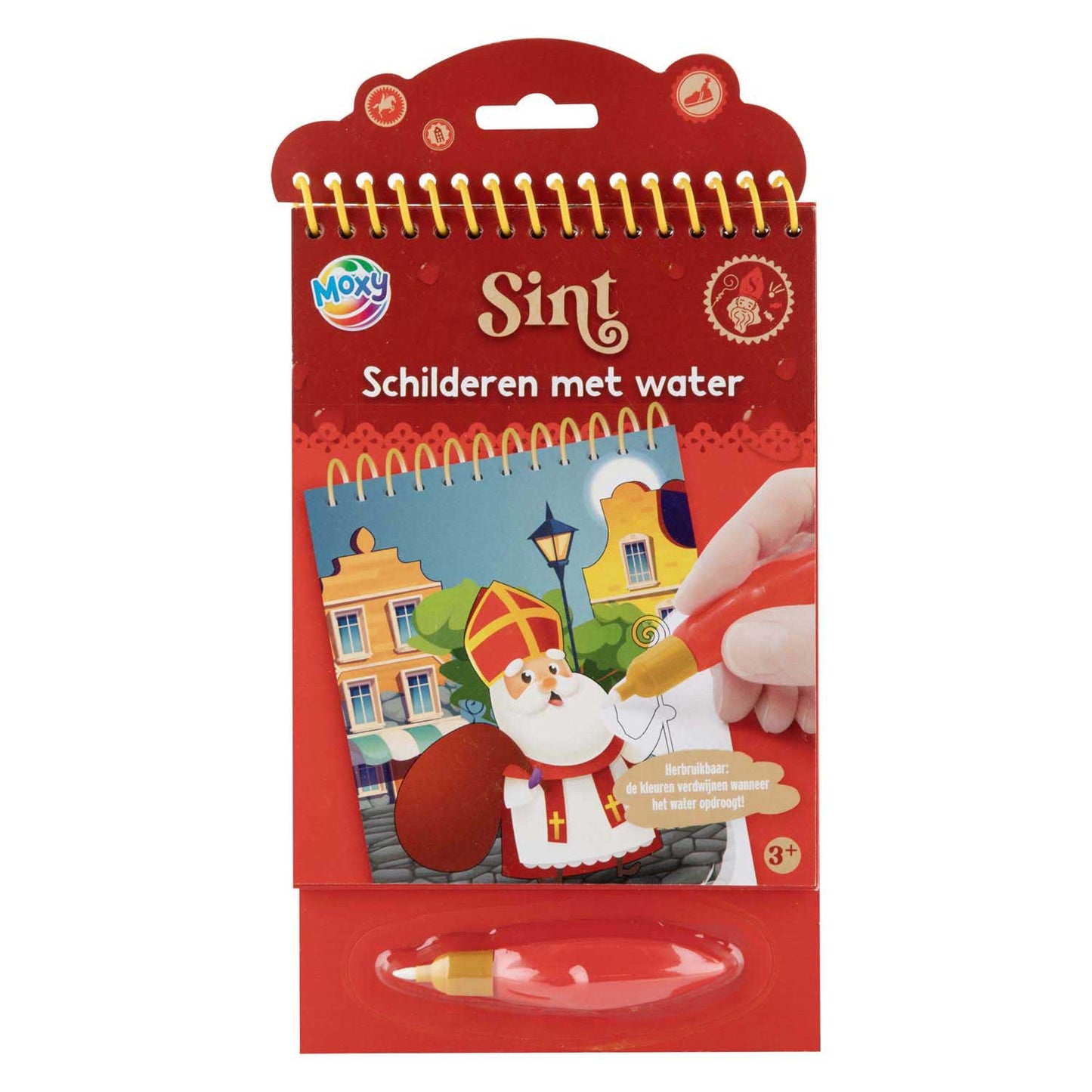 Sinterklaas mit Wasser bemalen