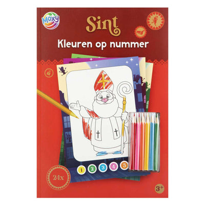 Sinterklaas Malen nach Zahlen mit 6 Stiften