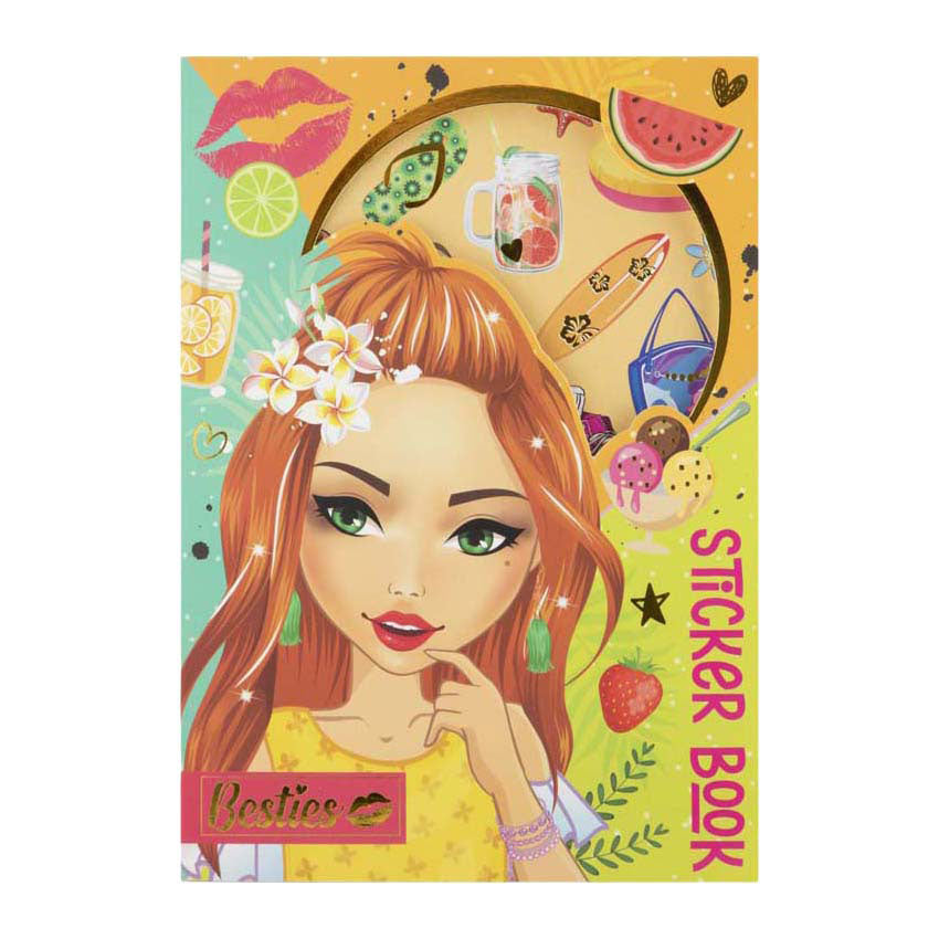 Besties Stickerbuch Neon A5 8 Blatt