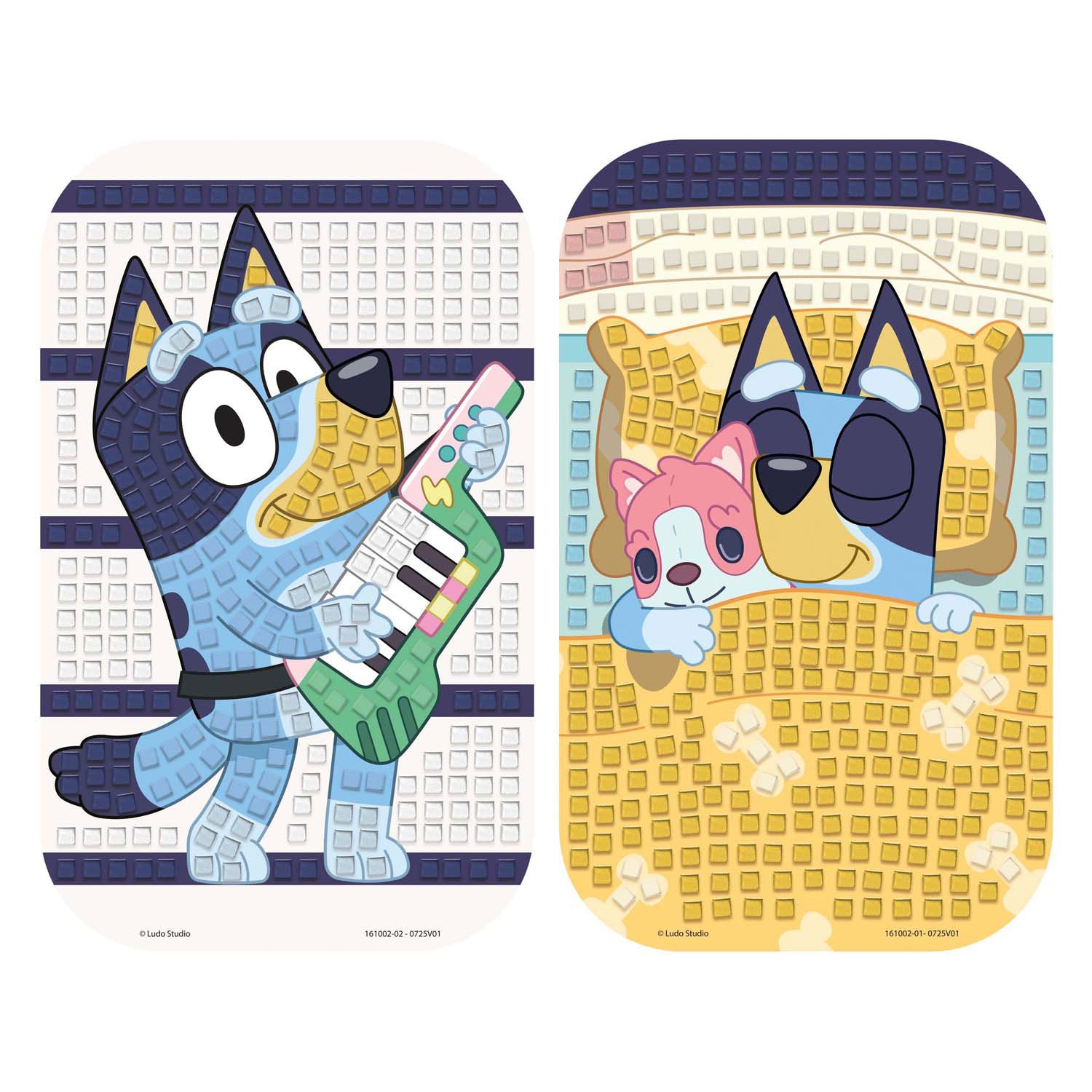 Kreative Bastelgruppe, blaue Mosaikkunst, A5