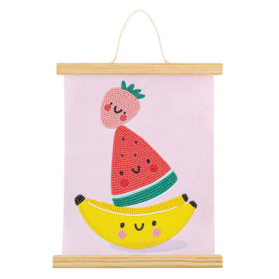 Kreative Bastelgruppe, Diamantmalerei, Wandbehang, Samt – Obst
