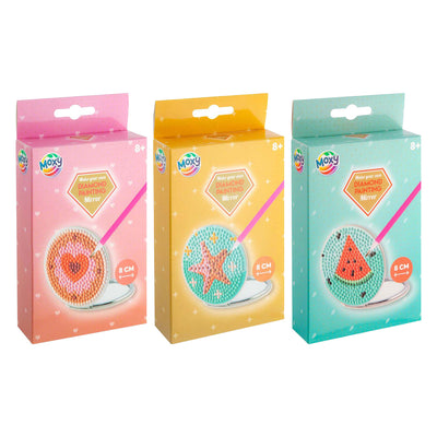 Kreative Bastelgruppe, Diamantmalerei, Handspiegel versieren – 8 cm