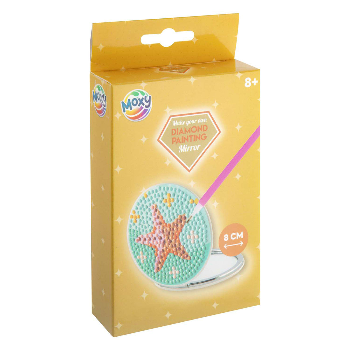 Kreative Bastelgruppe, Diamantmalerei, Handspiegel versieren – 8 cm