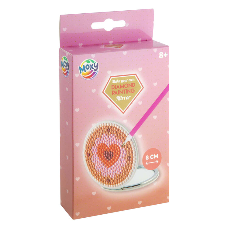 Kreative Bastelgruppe, Diamantmalerei, Handspiegel versieren – 8 cm