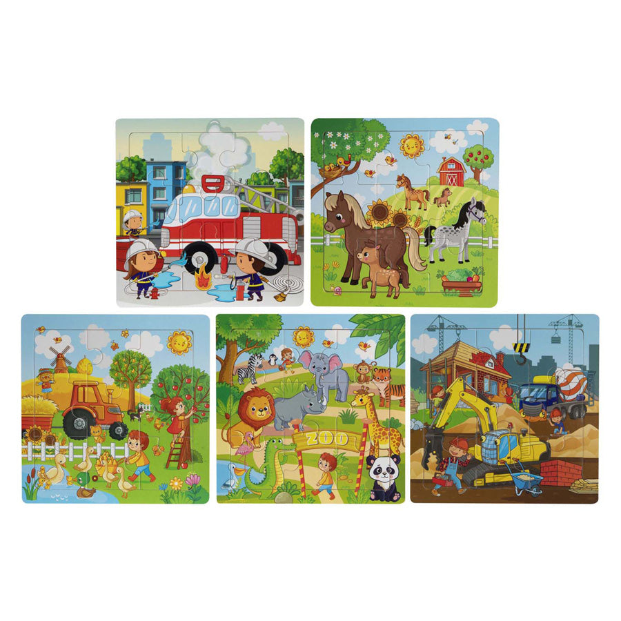 Puzzle Holz Mini 9 Stücke 5 Assorti
