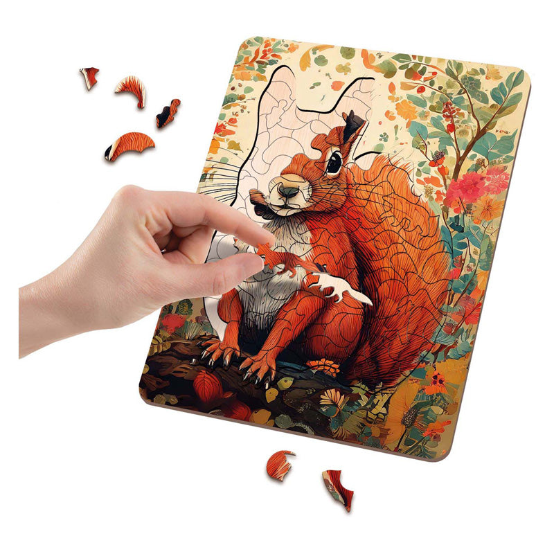 Moxy Holzpuzzle Eichhörnchen in einzigartiger Form
