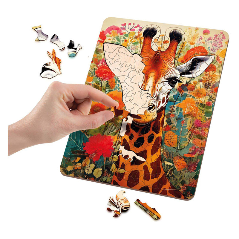 Moxy Holzpuzzle Giraffe in einzigartigen Formen