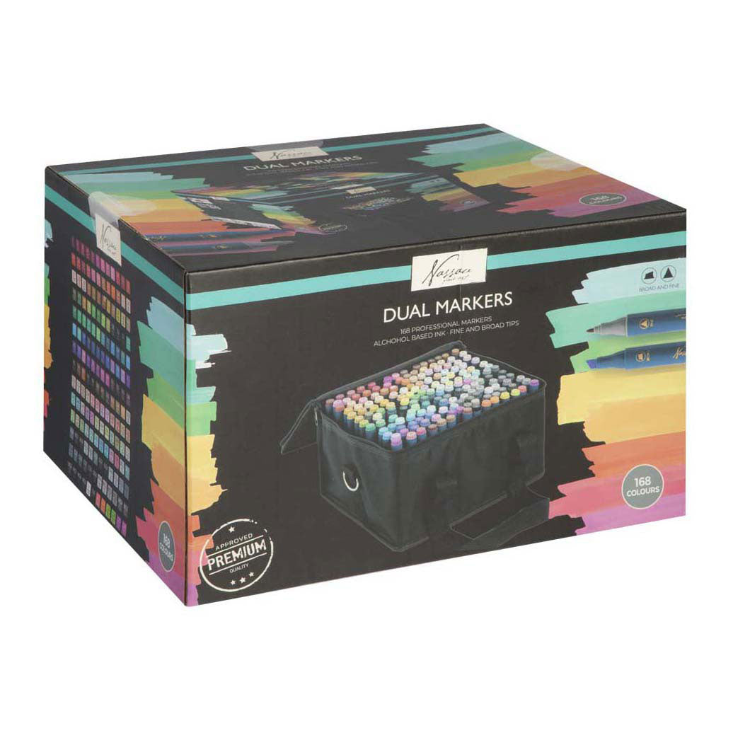 Creative craft group nassau fine art dual markers - 168pcs.