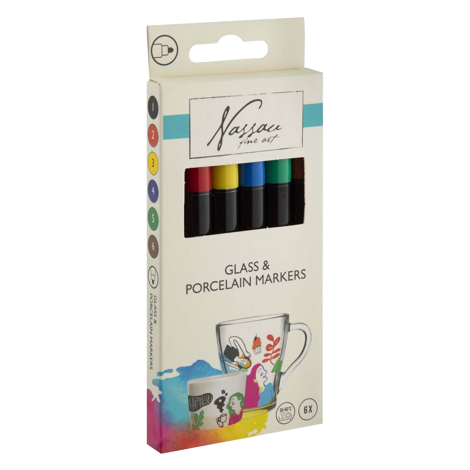 Creative Craft Group Nassau Glas-Porzellan-Marker – 6 Stk.