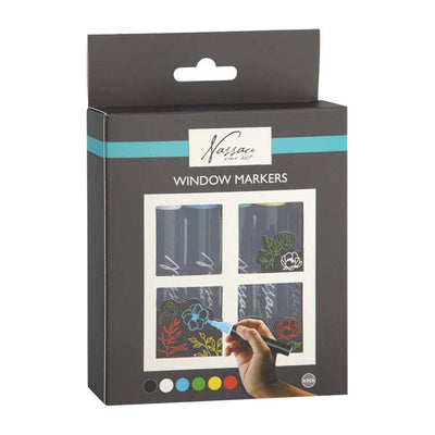 Creative Craft Group Nassau Fensterkreidemarker-Set – 6-tlg.