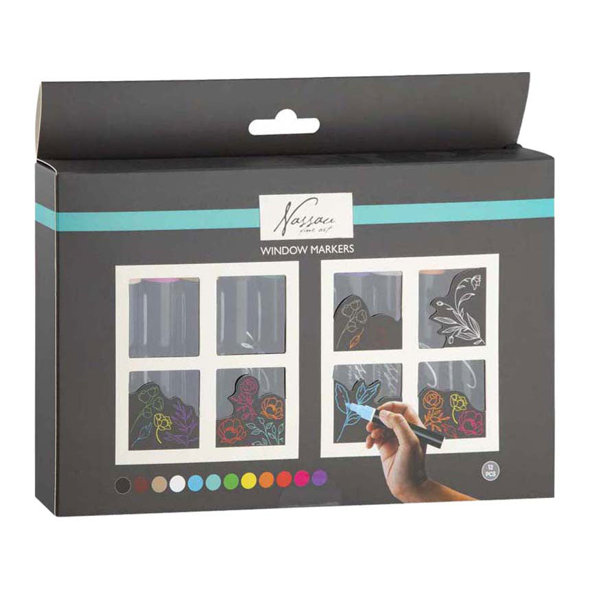 Creative Craft Group Nassau Window Kreidemarker-Set – 12-tlg.