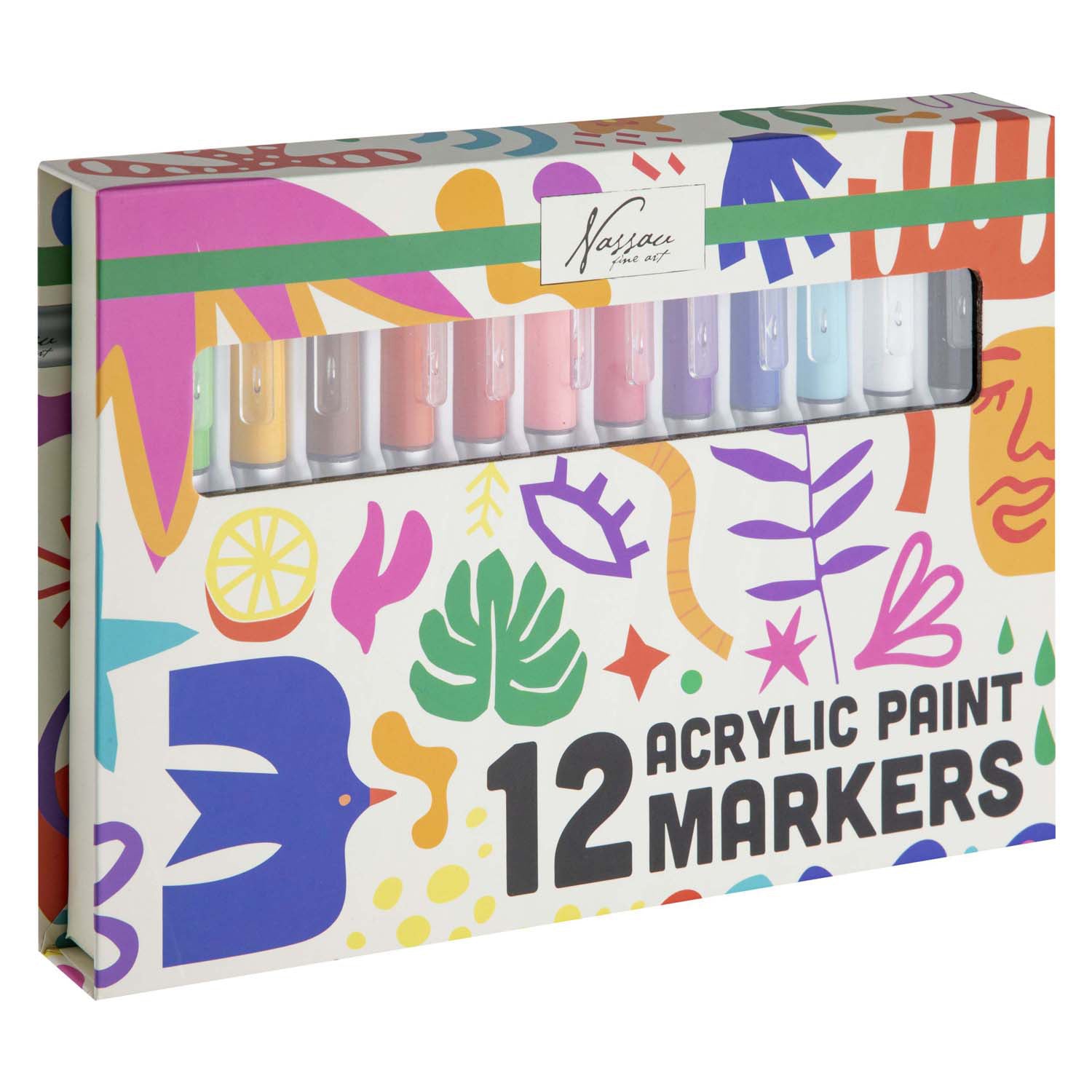 Creative Craft Group Nassau große Acrylfarbmarker – 12 Stück.