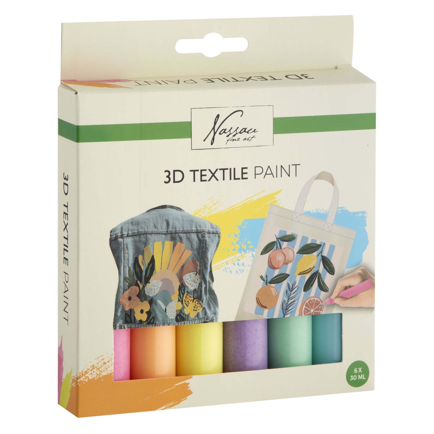 Creative Craft Group Nassau 3D-Textilfarben-Set – 6-tlg.