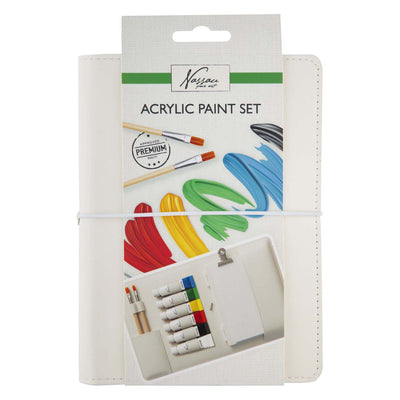 Creative Craft Group Nassau Acryl-Aufbewahrungsmappe inkl. Farbe und Pinsel