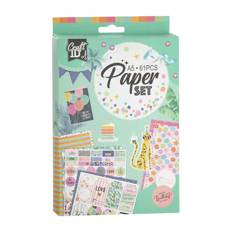 Kreatives Bastelgruppen-Papierset A5 - 61-tlg.