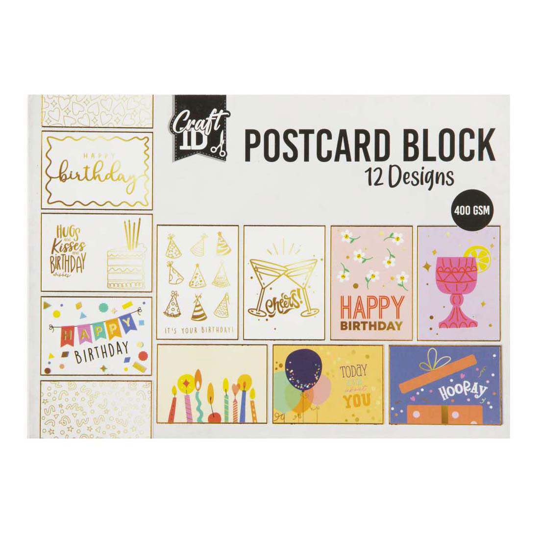 Kreative Bastelgruppen-Postkarten 17,6 x 12,5 cm – 12 Designs