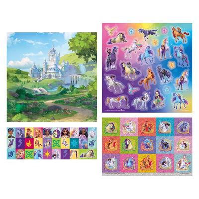 Creative Craft Group Totum Unicorn Academy-Aufkleberset – 3 Bögen + 1 Hintergrund