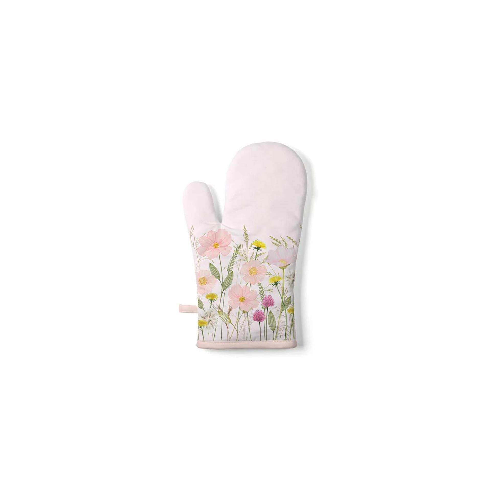 Ambiente Ofenhandschuh Pastellblumen rosa
