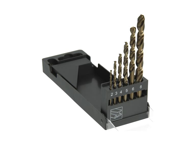 Mack 1065485 – Metallbohrer HSS CO5 % DIN 338 Set 6-teilig 2–8 mm | 5 Stück