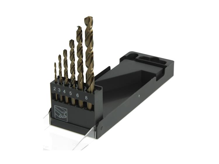 Mack 1065485 – Metallbohrer HSS CO5 % DIN 338 Set 6-teilig 2–8 mm | 5 Stück