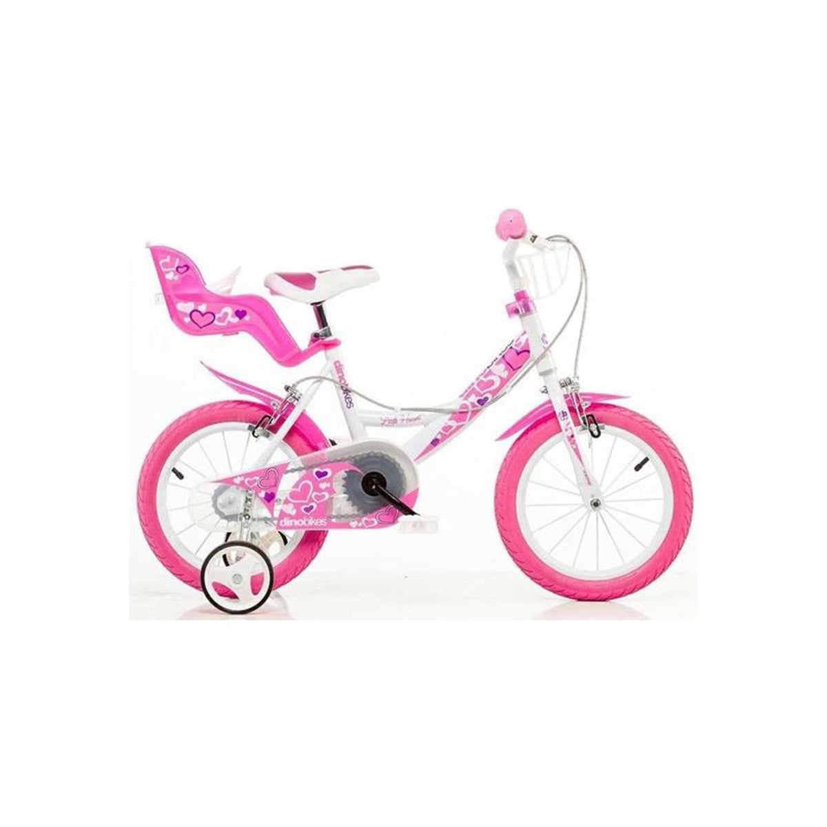 Dino kleines Herz 16 Zoll 31 cm Mädchen Knijprem Weißrosa