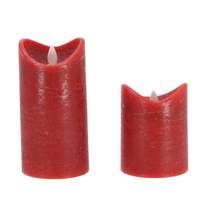 Daily Home LED Kerze 7,5x15 cm rot | 4 Stück