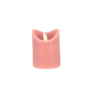 Daily Home LED-Kerze 7,5x10 cm rosa | 4 Stück