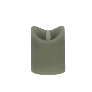Daily Home LED Kerze 7,5x10 cm grün | 4 Stück