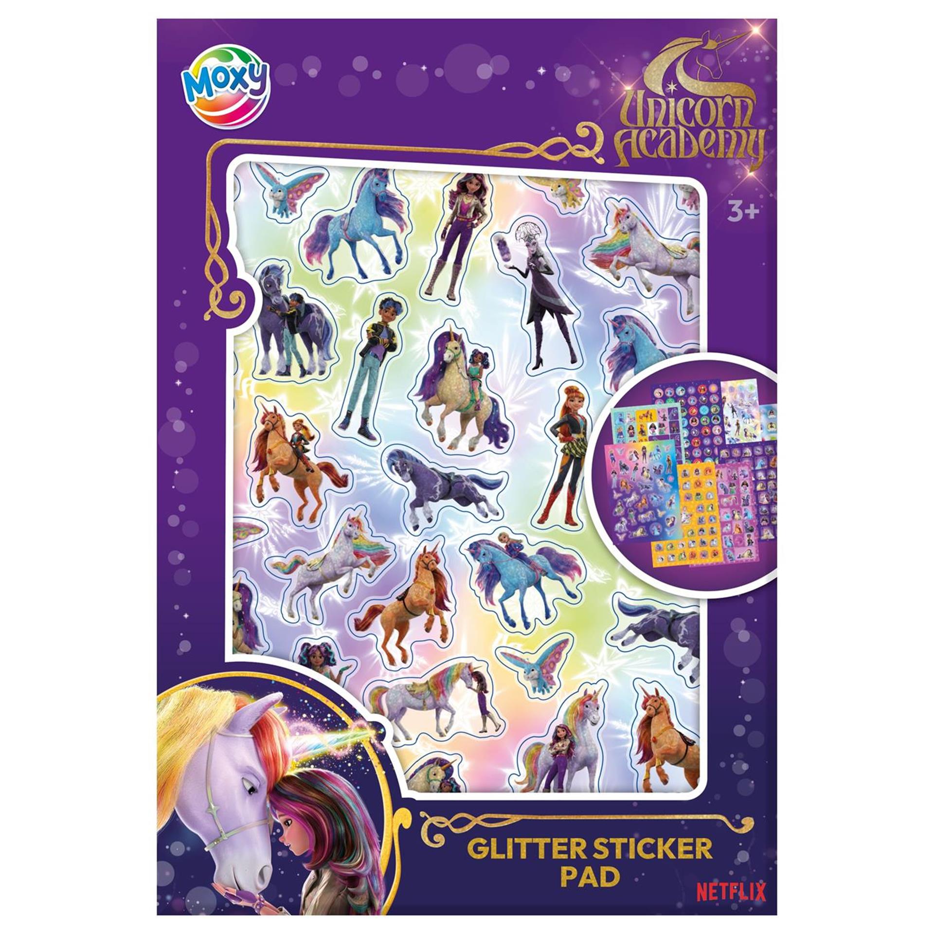 Moxy Einhorn-Glitzer-Stickerbuch A5