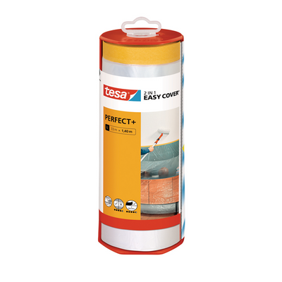 Tesa 1067562 – Easy Cover Perfect + Spender Abdeckfolie: L 33 Meter 140 | 2 Stk