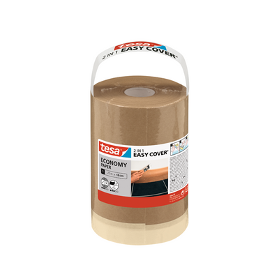 Tesa 1067567 – Easy Cover Abdeckfolie Sparpapier, S (25 Meter x | 3 Stück).