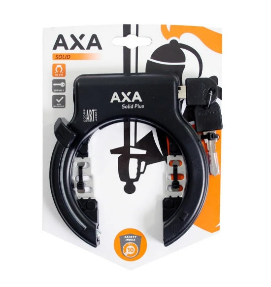 Axa Ringslot Solid Plus - mit Kotflügelmontage - schwarz (auf der Karte)