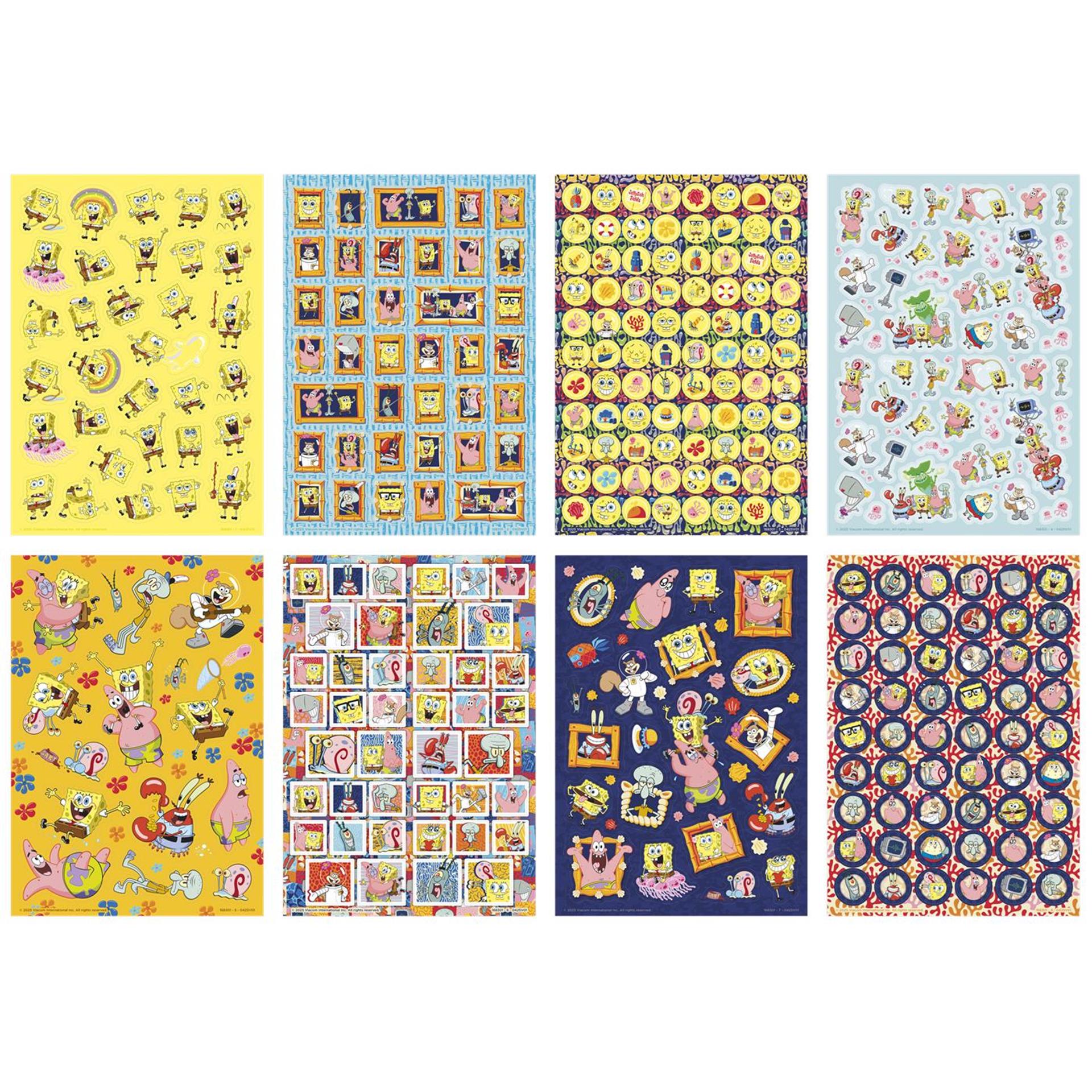 Kreative Bastelgruppe Spongebob-Stickerbuch A5 – 8 Blatt
