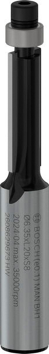 Bosch Zubehör Profi-Kopierfräser mit kugelgelagertem Boden | ø 6,35 x L 20 | Schaft 8 mm - 2608629673